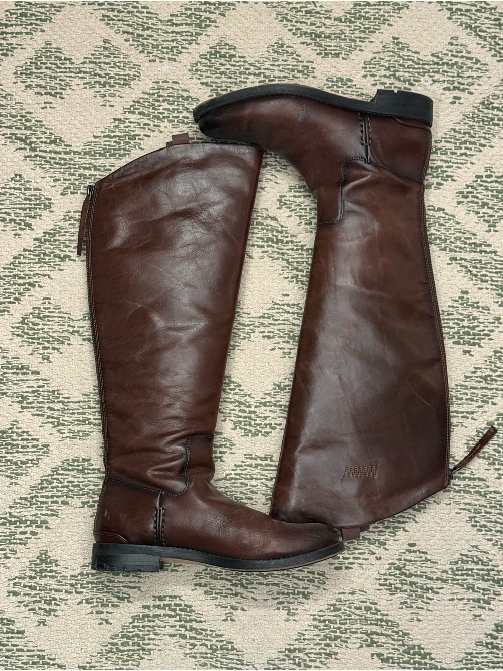 Frank Sarto Brown Women's Mid-Calf Leather Boots